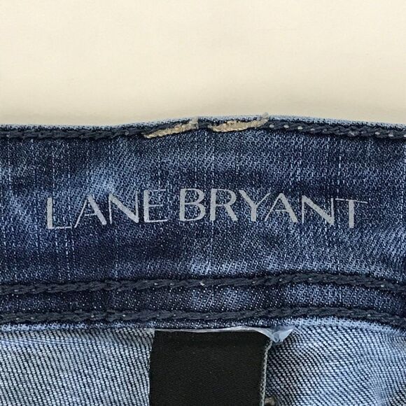 Lane Bryant Genius Fit Crop Jeans Women's Plus Size 22 Distressed Stretch - Picture 8 of 11